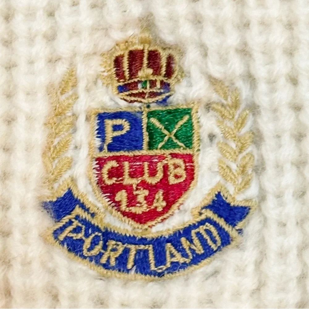 Vintage Portland Motomachi PX Yacht Club Sweater Japanese 100% Wool Shaker Knit